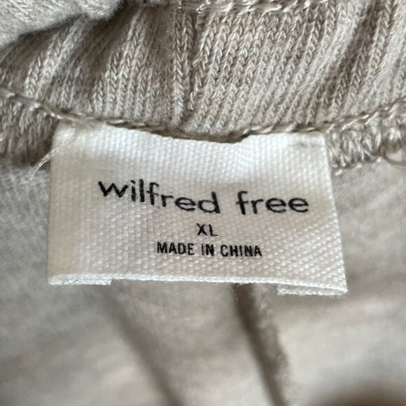 Aritzia Wilfred Free Sweatpants‎ Cropped Wide Leg Straight Beige Women XL Pants - Picture 7 of 11